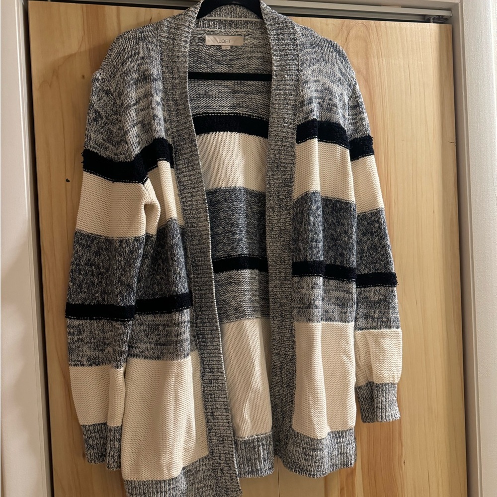 LOFT Monochrome Knit Cardigan